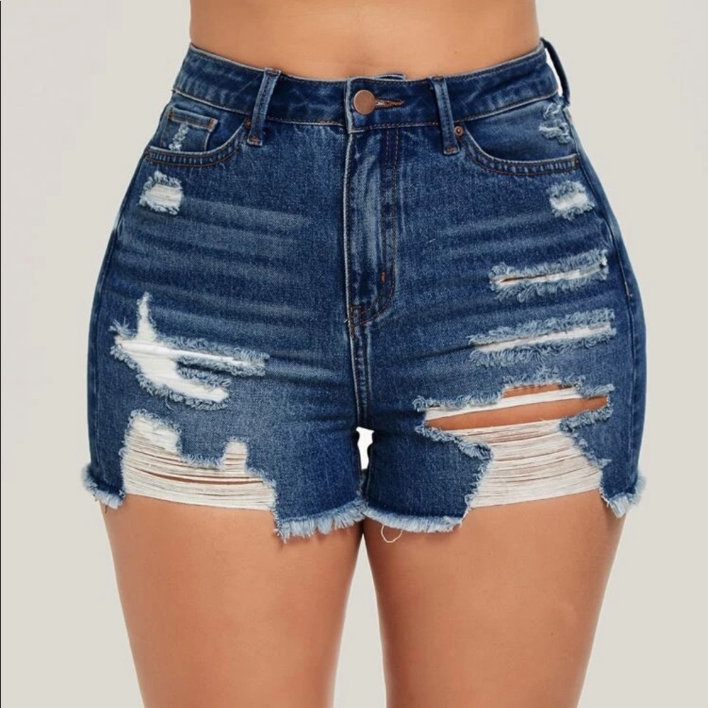 Dark Wash Denim Shorts